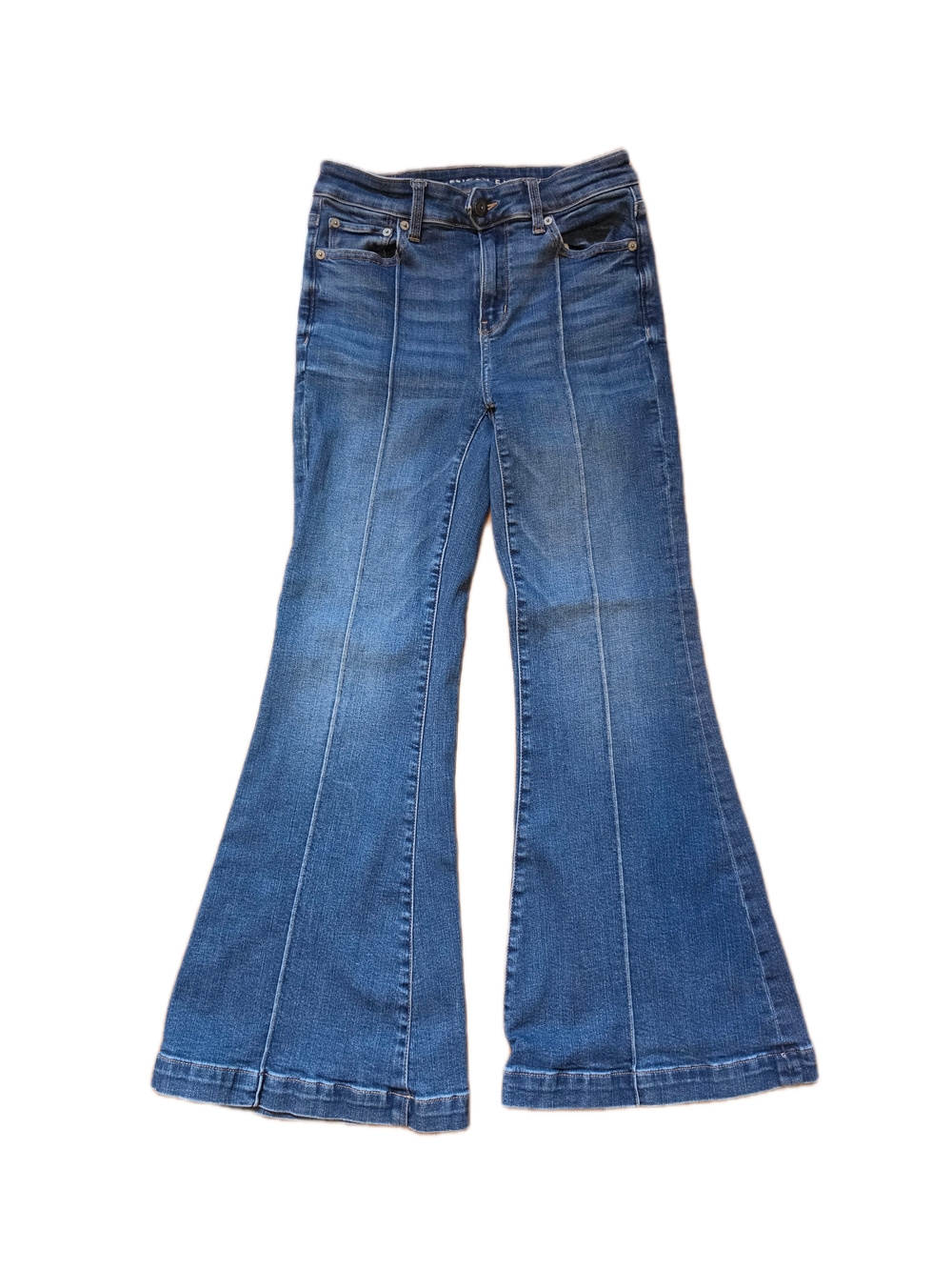 American Eagle Festival Flare Jeans High Waist Wide Leg 4 Short